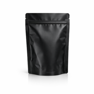 Custom black mylar bag with zipper closure stand-up pouch