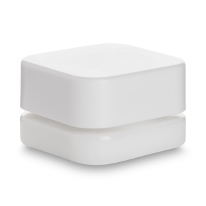 custom square glass cannabis jar packaging for concentrate and dab products