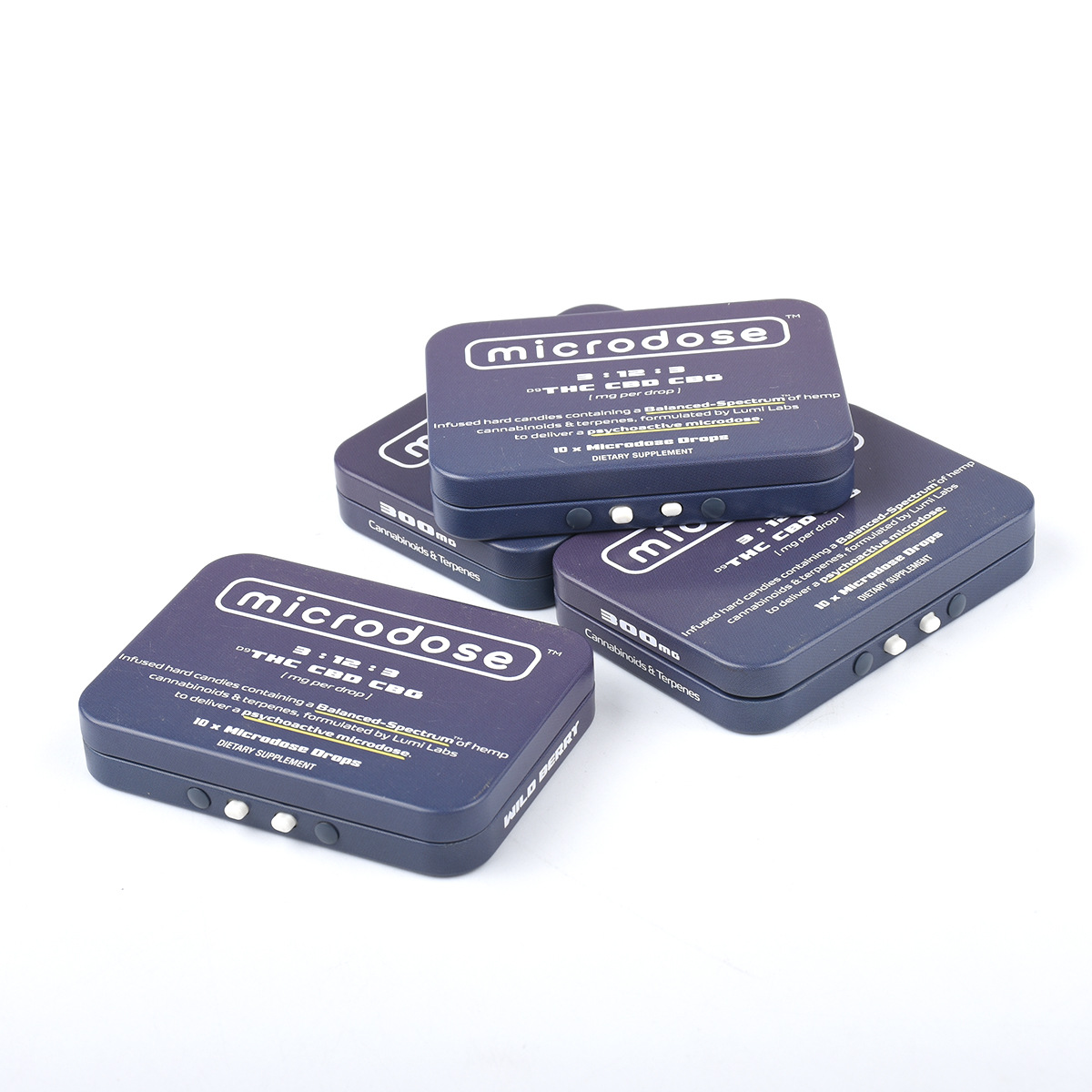 large child resistant tin box with flip-top lid