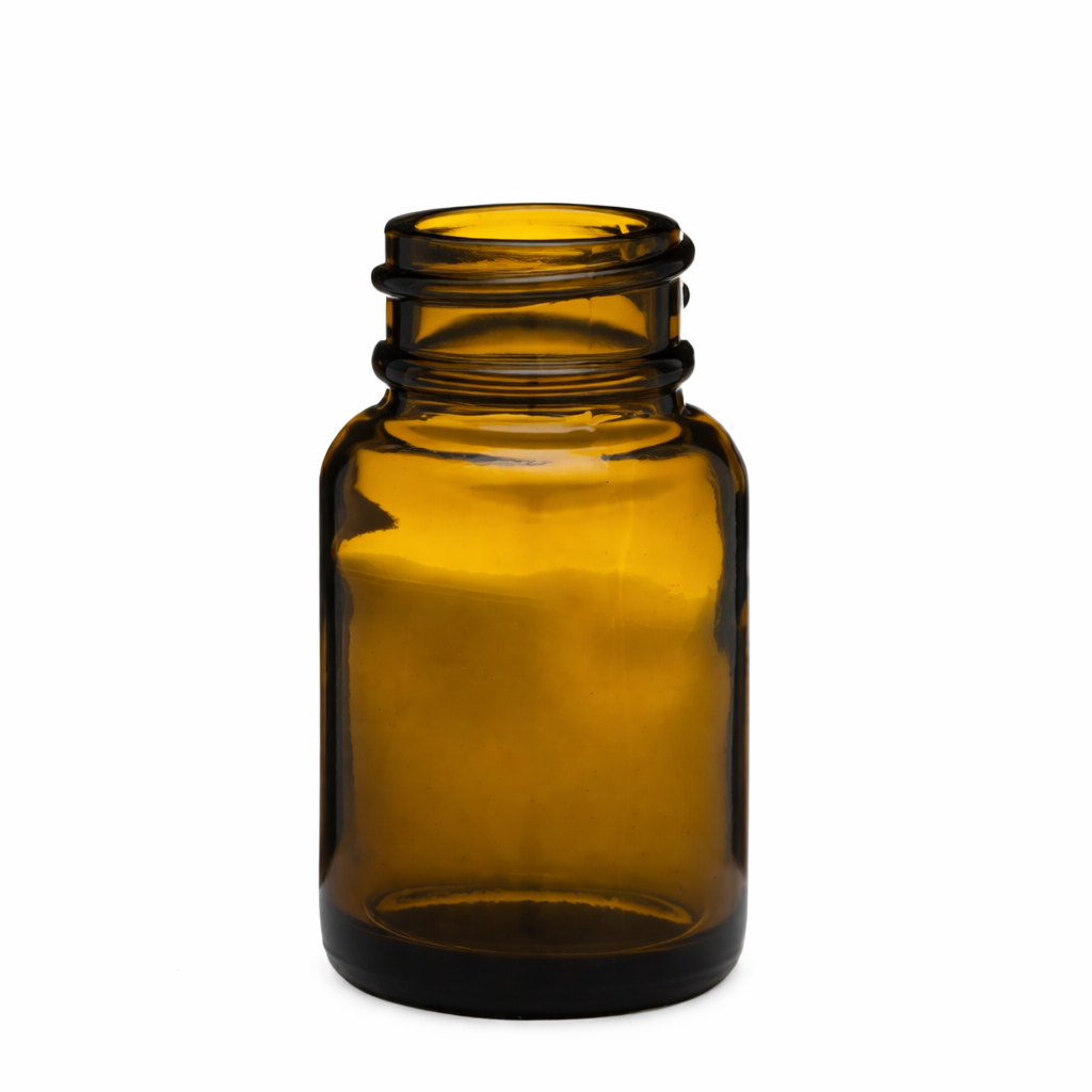 glass storage jar with wide-mouth design