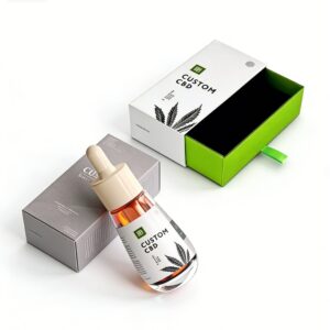 Rigid Drawer Box & Glass Dropper Bottle CBD Packaging Wholesale