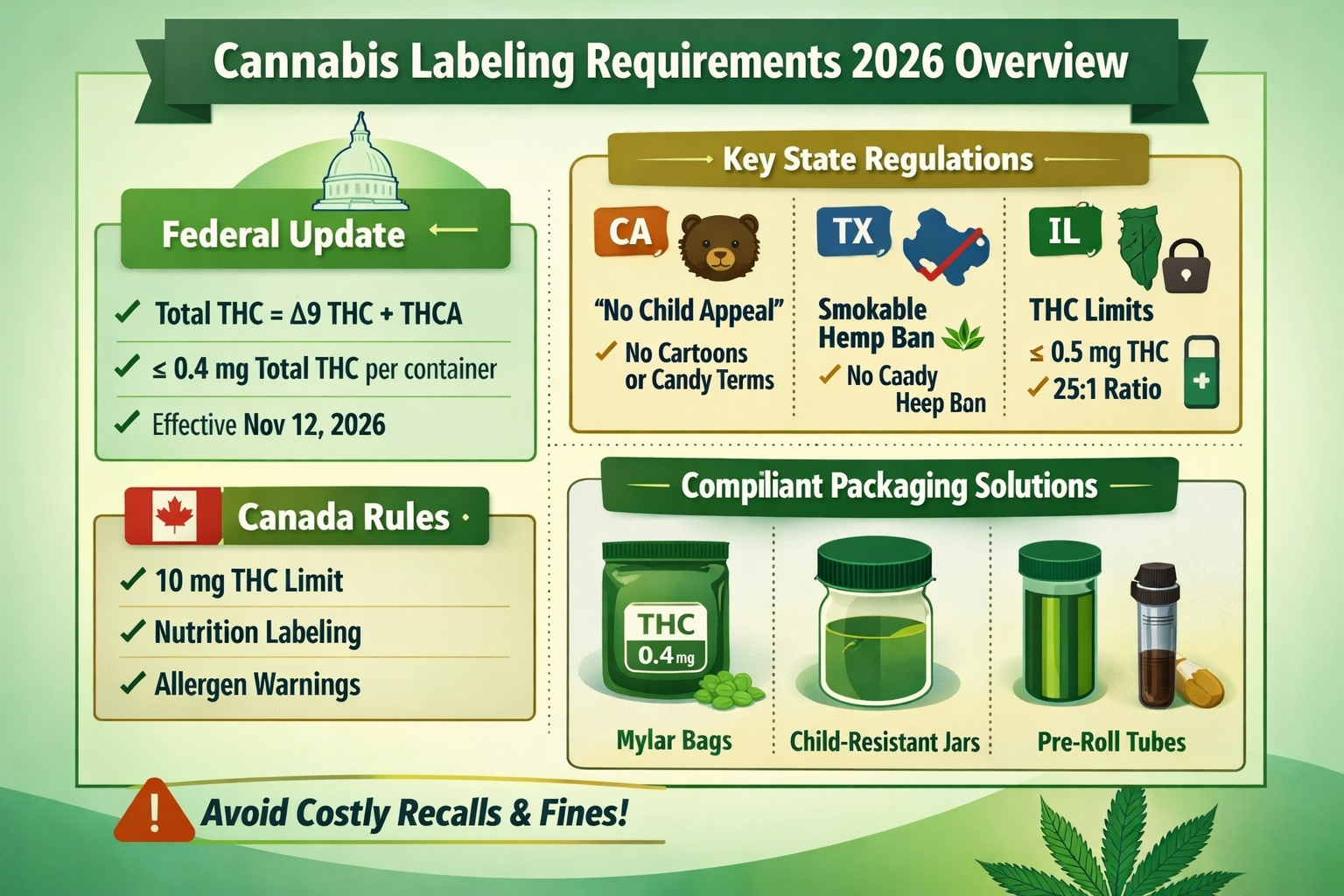 cannabis labeling requirements 2026 overview
